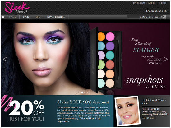 Sleek MakeUP lanserar ny webbshop med 20% rabatt