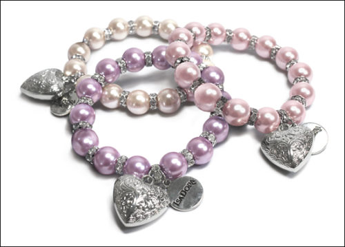 Pearl Bracelet Pink Pearl, Nude Pearl, Lilac Pearl