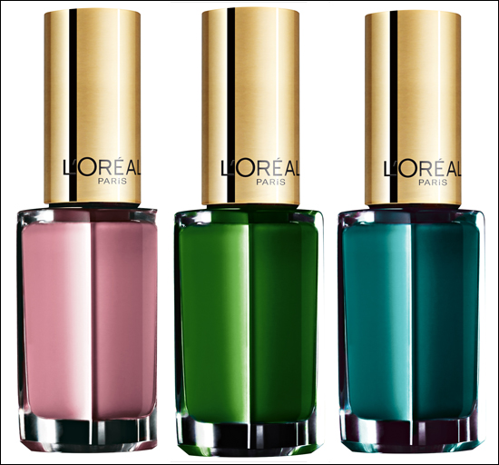 L'Oréal Color Riche Le Vernis 204 Boudoir Rose, 612 Green Couture, 613 Blue Reef