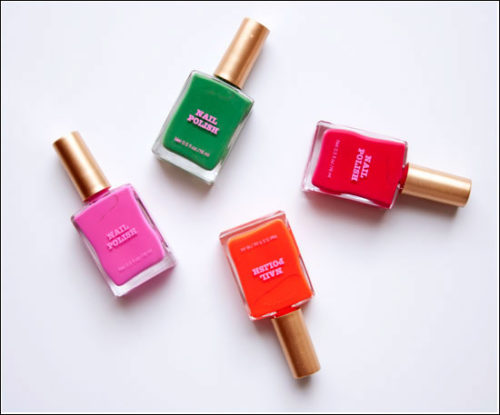 H&M Nail Polish City Pink, Pink Road, Orange Lane, Green Street