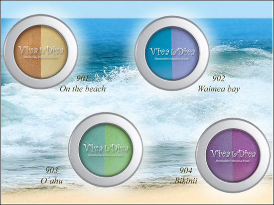 Dome Eyeshadow (Duoskuggor) 901 On the beach, 902 Waimea bay , 903 O’ahu, 904 Bikinii