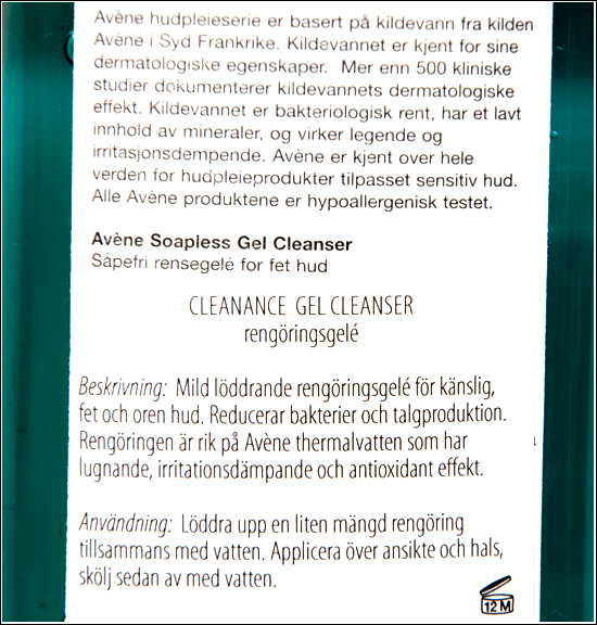 Avene Cleanance Soapless Gel Cleanser
