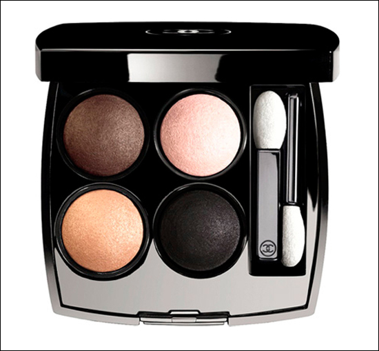 Les 4 Ombres Quadra Eyeshadow  Premier Regard – intense black, beige, tender pink, scintillating taupe grey
