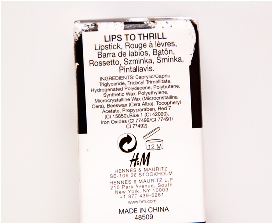 H&M Lips To Thrill Lipstick