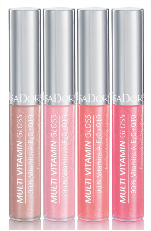 IsaDora 01 Almond IsaDora03 Lychee Multi Vitamin Gloss IsaDora 05 Mandarine Multi Vitamin Gloss IsaDora 07 Pomegranate Multi Vitamin Gloss