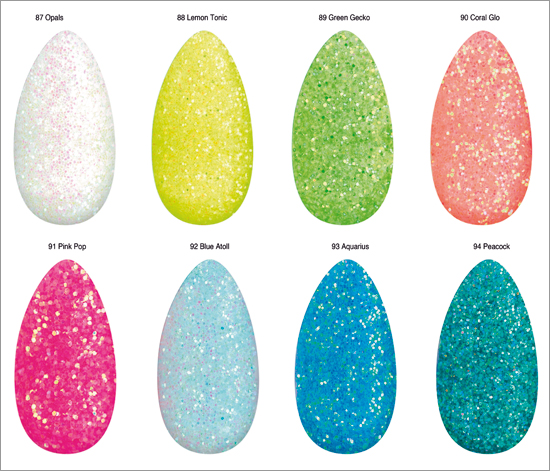 IsaDora Neon Glitter Nails Swatches