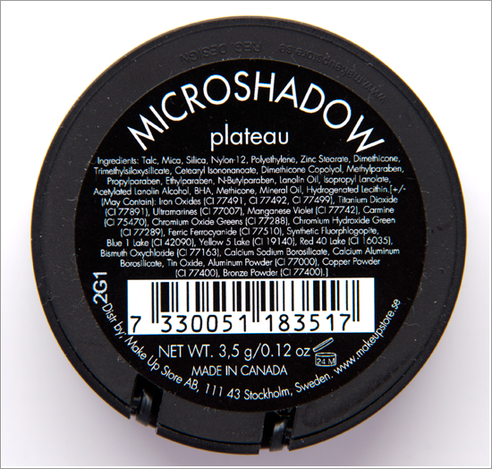 Make Up Store Microshadow Plateau