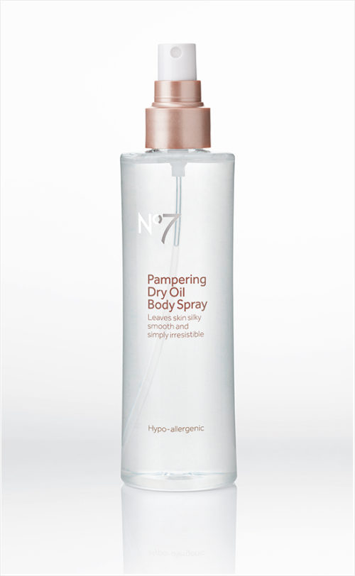 no7 pampering dry oil body spray