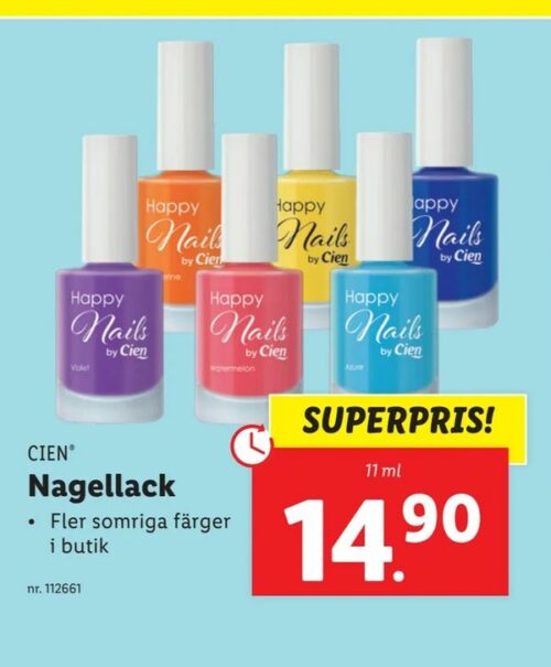 Cien Happy Nails hos Lidl sommaren 2021