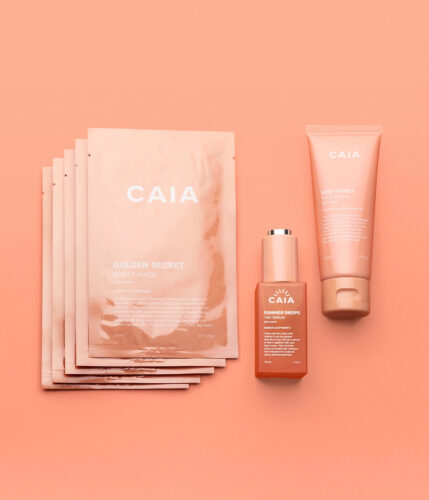 CAIA Glow Series — Tan Serum, Mask, Scrub